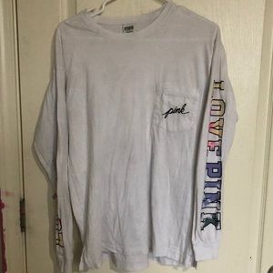 Women's PINK oversized long sleeve tee